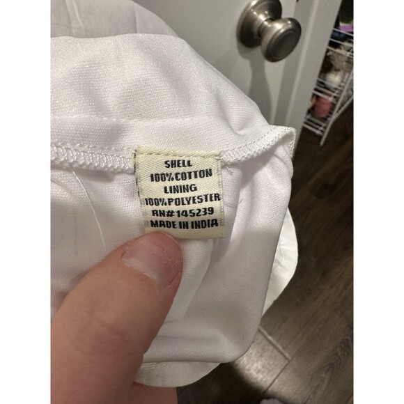 Women’s Sim & Sam White Knit Sundress  Size Large With Pockets - Picture 4 of 4